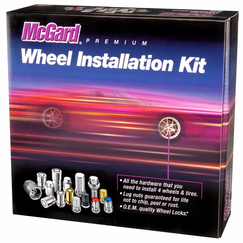 
                      
                        McGard 5 Lug Hex Install Kit w/Locks (Cone Seat Nut / Bulge) M12X1.5 / 3/4 Hex / 1.45in L - Chrome
                      
                    