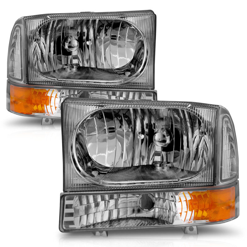 
                      
                        ANZO 2000-2004 Ford Excursion Crystal Headlights Chrome w/ Corner Lights 2pc
                      
                    