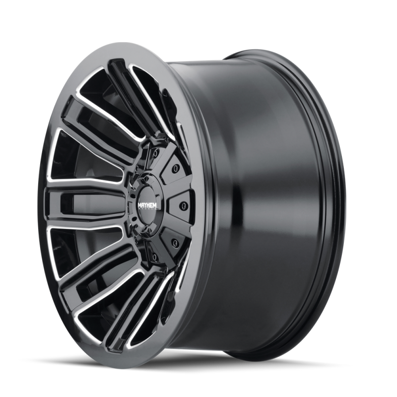 Mayhem 8108 Decoy 20x10 / 8x180 BP / -19mm Offset / 124.1mm Hub Black w/ Milled Spokes Wheel