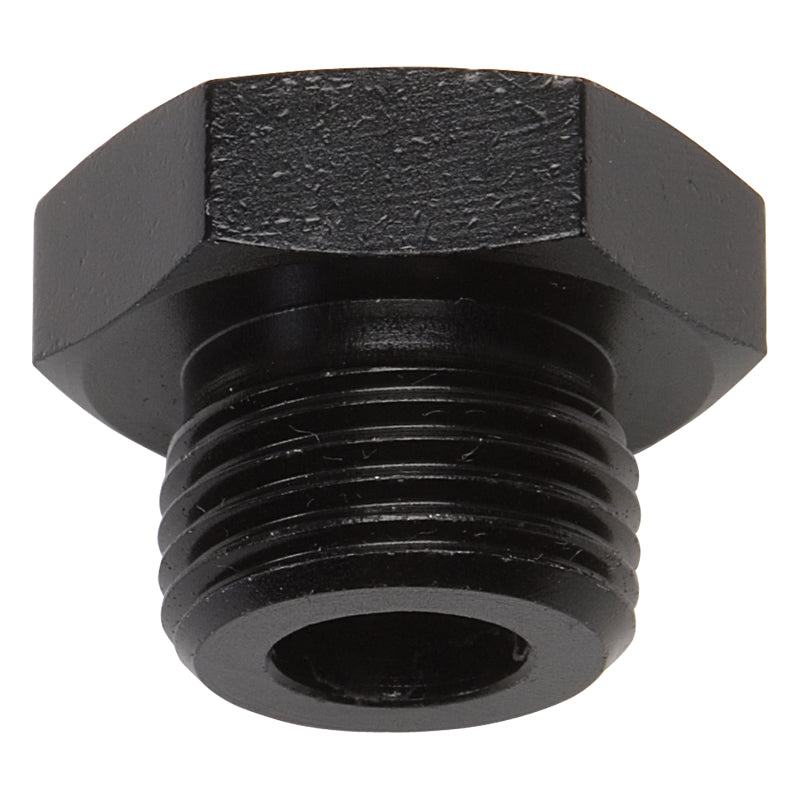 Russell Performance -8 AN Straight Thread Plug (Black)