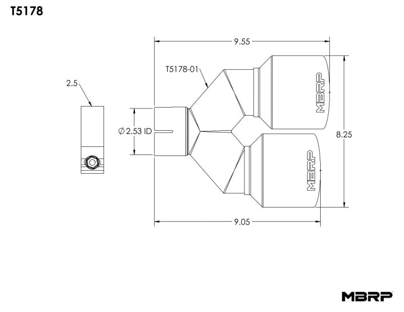 
                      
                        MBRP Universal T304 SS Dual Tip 4in OD/2.5in Inlet
                      
                    