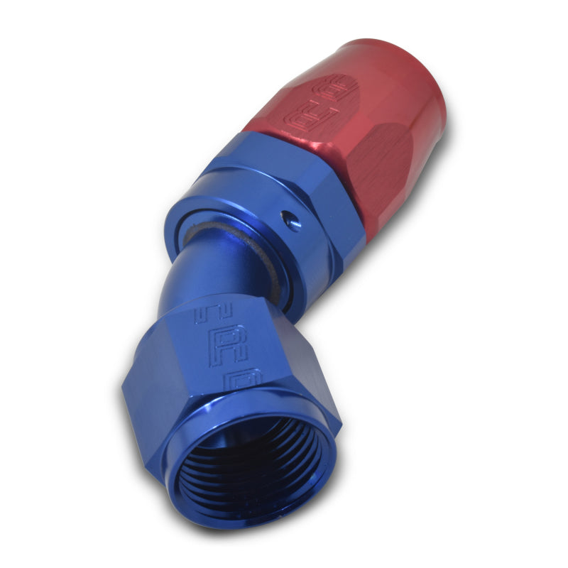 
                      
                        Russell Performance -6 AN Red/Blue 45 Degree Full Flow Hose End
                      
                    