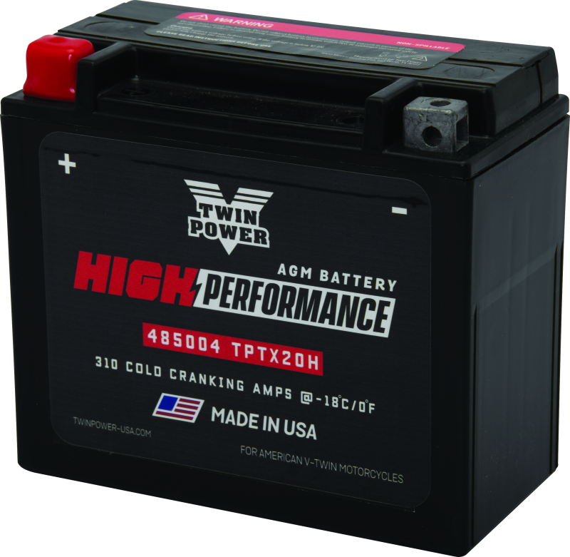 Twin Power YTX-20H High Performance Battery Replaces H-D 65991-82B Made in USA 310 CCA