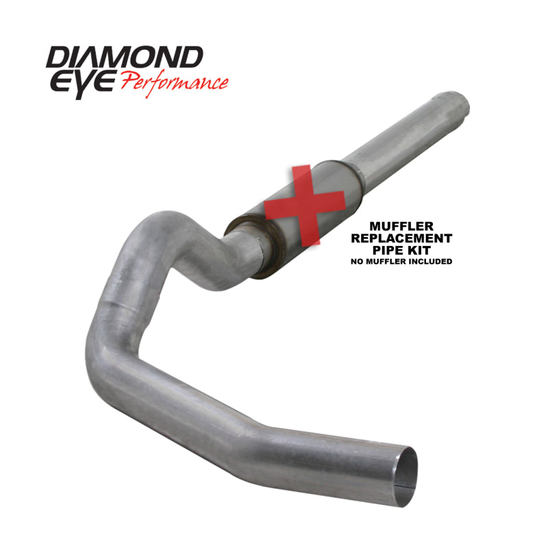 Diamond Eye KIT 5in CB MFLR RPLCMENT PIPE SGL AL: 2004.5-2007.5 DODGE CUMMINS 600