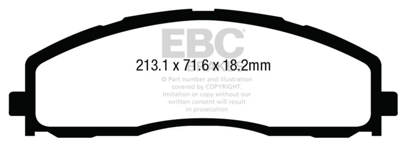 EBC 13+ Ford F250 (inc Super Duty) 6.2 (2WD) Ultimax2 Front Brake Pads