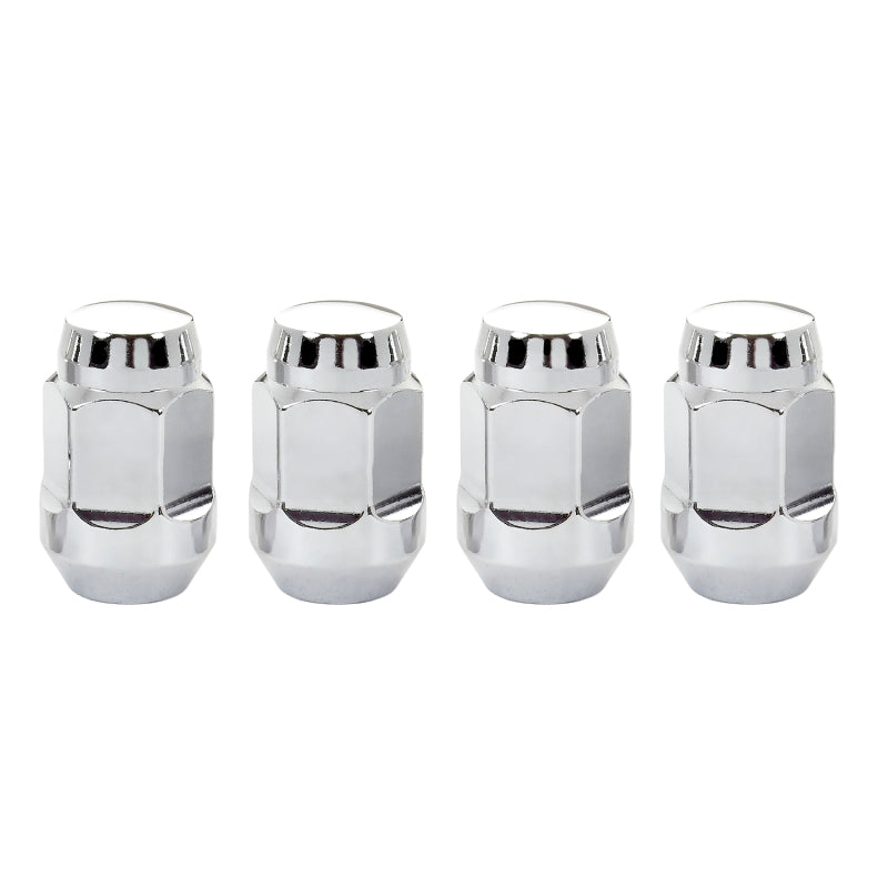 
                      
                        McGard Hex Lug Nut (Cone Seat Bulge Style) 1/2-20 / 3/4 Hex / 1.45in. Length (4-pack) - Chrome
                      
                    