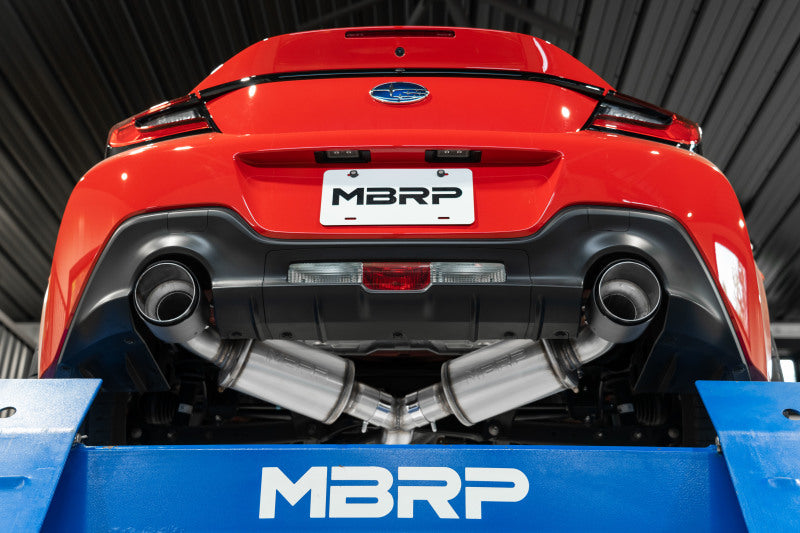 
                      
                        MBRP 13-16 Subaru BRZ 2.0L/ 2.4L 3in Dual Split Rear Cat Back w/Burnt End Tips- T304
                      
                    