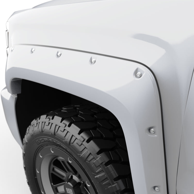 
                      
                        EGR 14+ Chev Silverado 6-8ft Bed Bolt-On Look Color Match Fender Flares - Set - Summit White
                      
                    