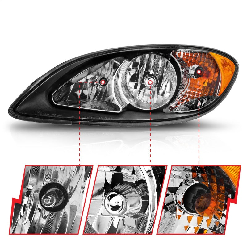 
                      
                        ANZO 2008-2016 International Prostar Crystal Headlights Black Housing (OE Replacement)
                      
                    