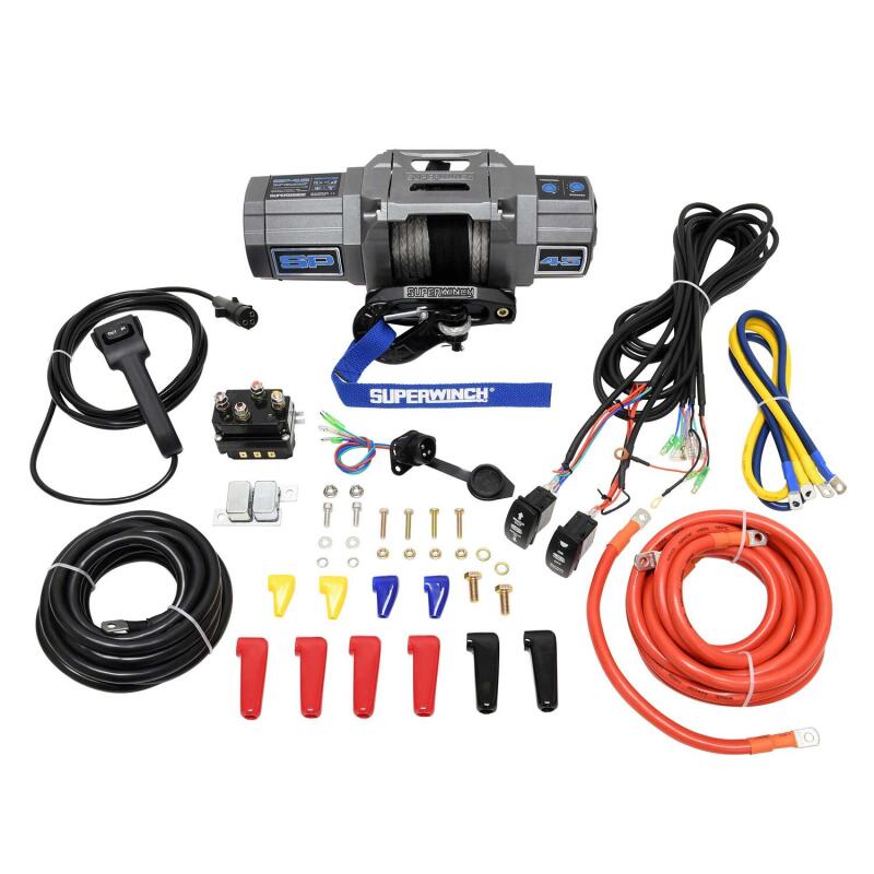 
                      
                        Superwinch 4500 LBS 12V DC 1/4in x 40ft Synthetic Rope Hawse Fairlead SP 45SR Winch
                      
                    