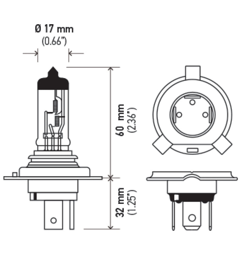 
                      
                        Hella Halogen H4 12V 60/55W Bulb
                      
                    