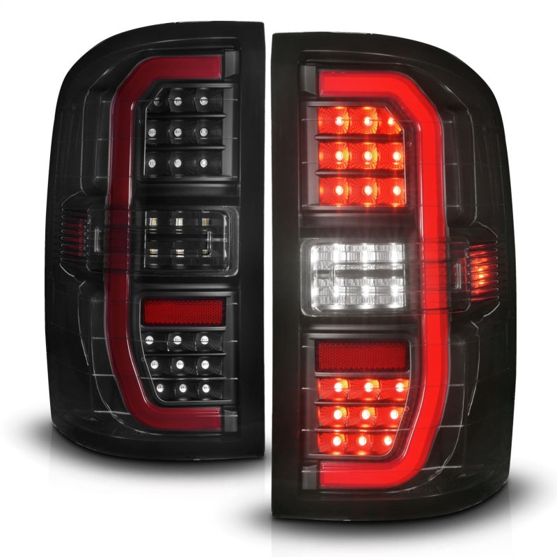 
                      
                        ANZO 14-18 GMC Sierra 1500 Full LED Taillights Black Housing Smoke Lens (w/C Light Bars)
                      
                    