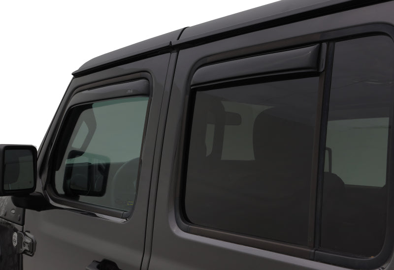 
                      
                        AVS 2018 Jeep Wrangler Unlimited (4-Door) Ventvisor In-Channel Window Deflectors 4pc - Smoke
                      
                    