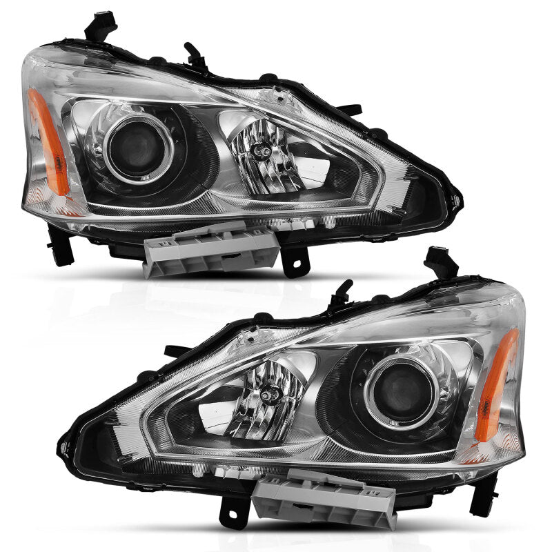 
                      
                        ANZO 2013-2015 Nissan Altima Projector Headlight Chrome Amber
                      
                    