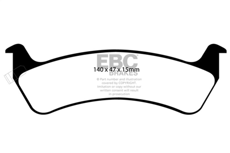 EBC 92-94 Jeep Grand Cherokee 4.0 Greenstuff Rear Brake Pads