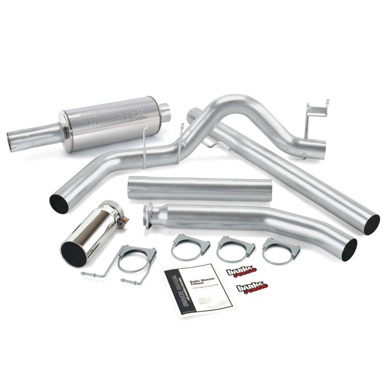 
                      
                        Banks Power 98-02 Dodge 5.9L Ext Cab Monster Exhaust System - SS Single Exhaust w/ Chrome Tip
                      
                    