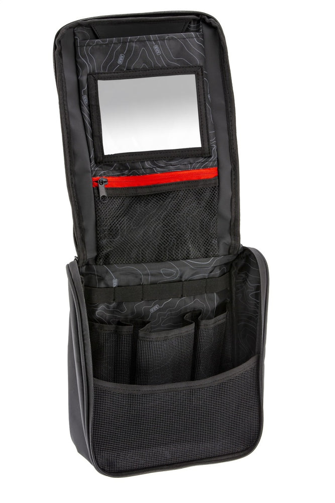 
                      
                        ARB Toiletries Bag Charcoal Finish w/ Red Highlights PVC Outer Shell Mesh Pockets Mirror
                      
                    