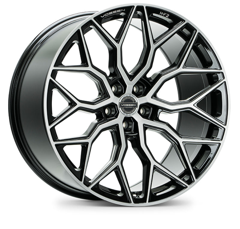 Vossen HF-2 19x9.5 / 5x112 / ET35 / Deep Face / 66.5 - Brushed Gloss Black Wheel