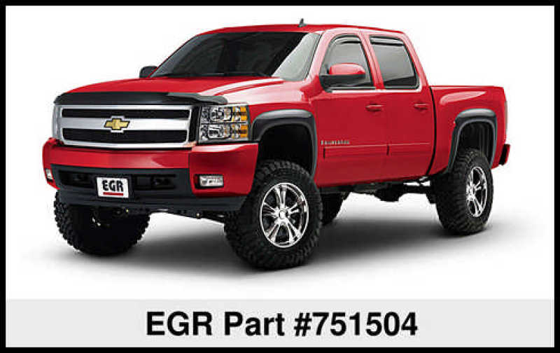 
                      
                        EGR 07-13 Chev Silverado 6-8ft Bed Rugged Look Fender Flares - Set (751504)
                      
                    