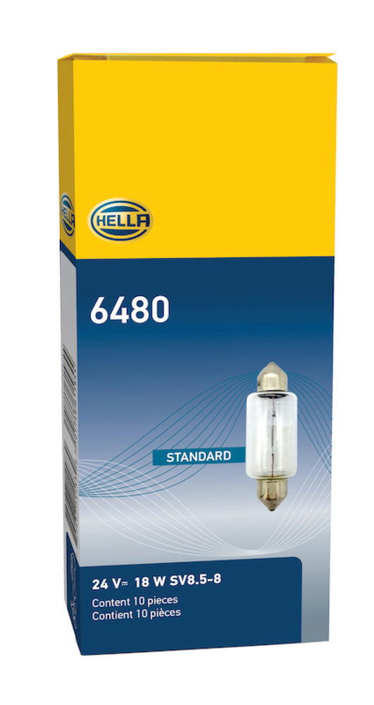 
                      
                        Hella Bulb 6480 24V 18W SV8.5-8 T4.625 15x43mm
                      
                    