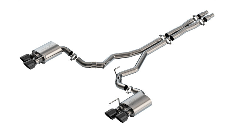 Borla 2024 Ford Mustang Dark Horse 5.0L V8 w/Active Exhaust ATAK Cat-Back Exhaust System - BC Tips