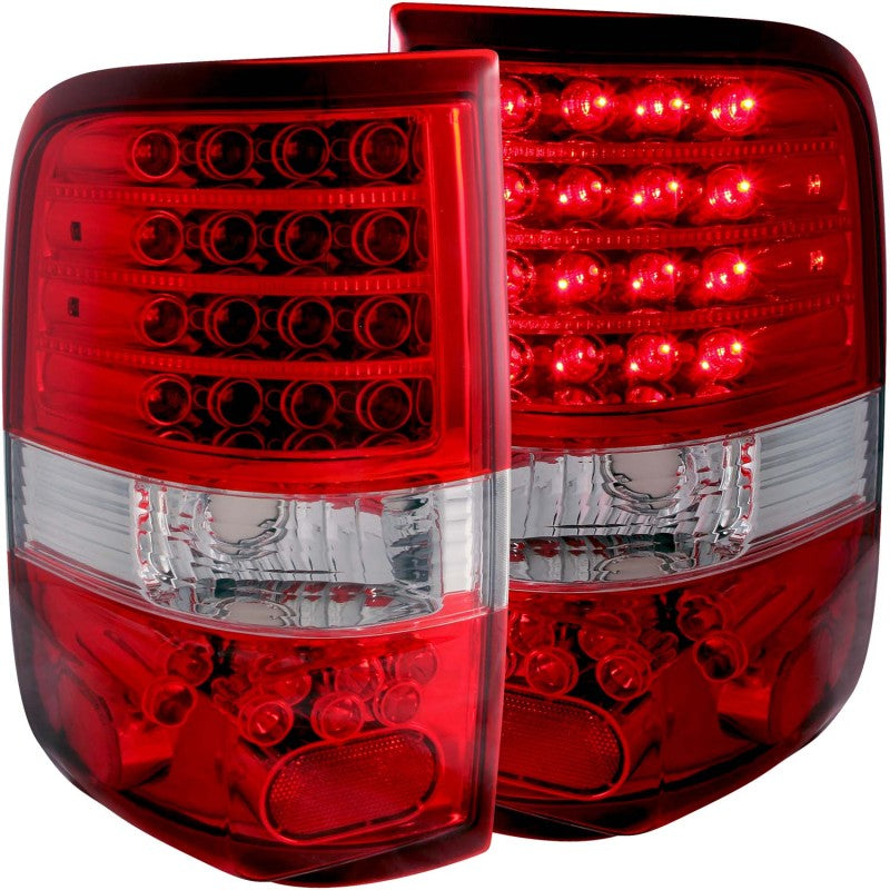 ANZO 2004-2008 Ford F-150 LED Taillights Red/Clear