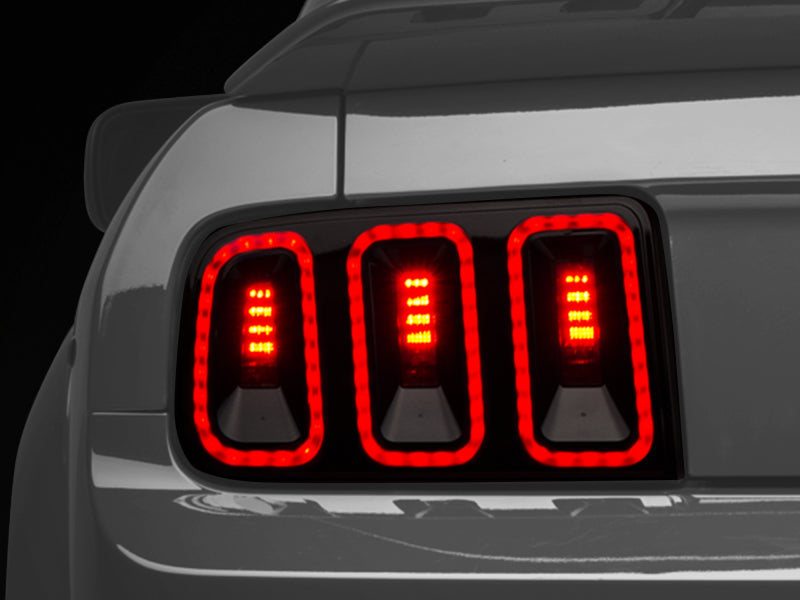 
                      
                        Raxiom 05-09 Ford Mustang Gen5 Tail Lights- Black Housing (Smoked Lens)
                      
                    