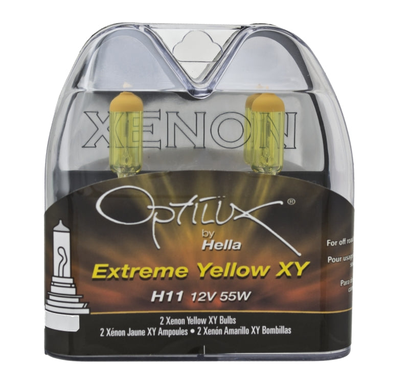 
                      
                        Hella Optilux H11 55W XY Extreme Yellow Bulbs (Pair)
                      
                    