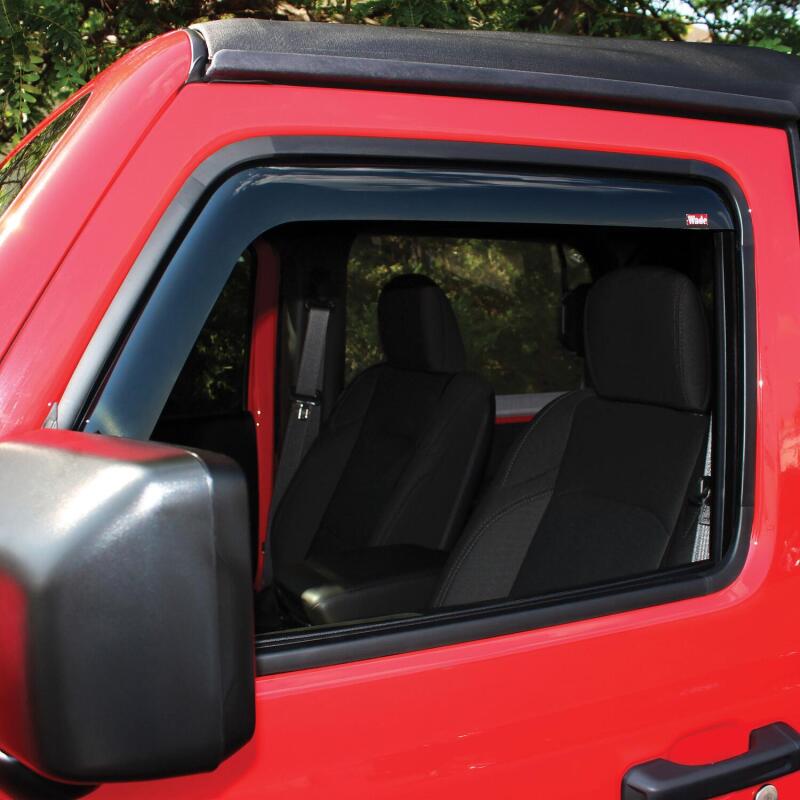 Westin 2018-2019 Jeep Wrangler JL Wade In-Channel Wind Deflector 2pc - Smoke