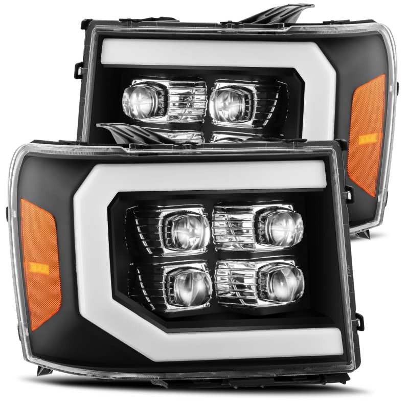 
                      
                        AlphaRex 07-13 GMC 1500HD NOVA LED Proj Headlight Plank Style Gloss Blk w/Activ Light/Seq Signal/DRL
                      
                    