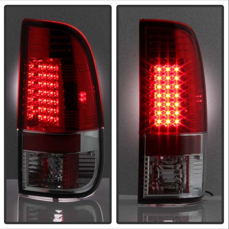 
                      
                        Spyder Ford F150 side 97-03/F250/350 Duty 99-07 LED Tail Lights Red Clear ALT-YD-FF15097-LED-RC
                      
                    