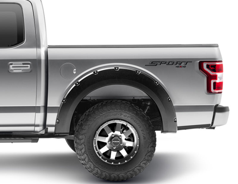 Bushwacker 15-17 Ford F-150 Styleside Pocket Style Flares 2pc 67.1/78.9/97.6in Bed - Black