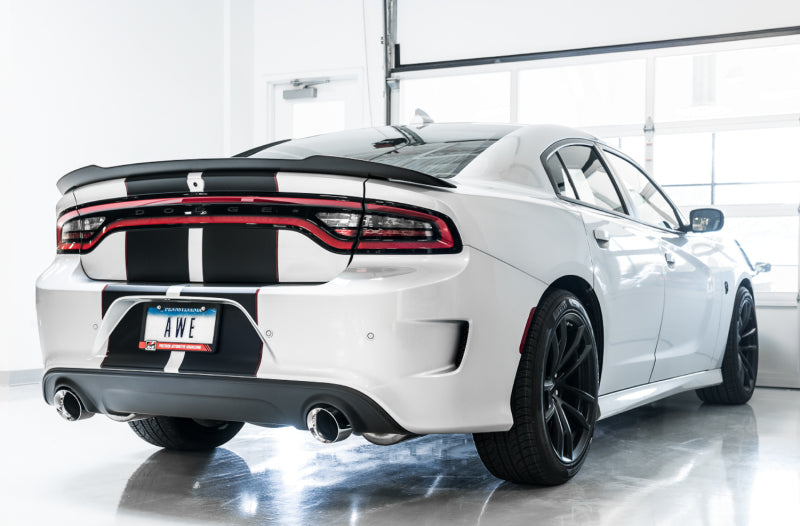 AWE Tuning 2015+ Dodge Charger 6.4L/6.2L Supercharged Track Edition Exhaust - Chrome Silver Tips