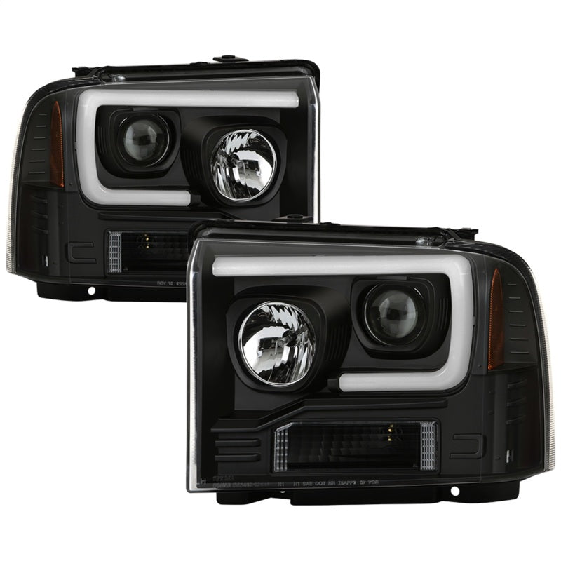 Spyder 05-07 Ford F250/350/450 Super Duty Projector LED Black PRO-YD-FS05V2PL-BK