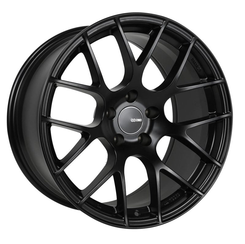 Enkei Raijin 18x8 42mm Offset 5x120 Bolt Pattern 72.6 Bore Diamter Matte Black Wheel