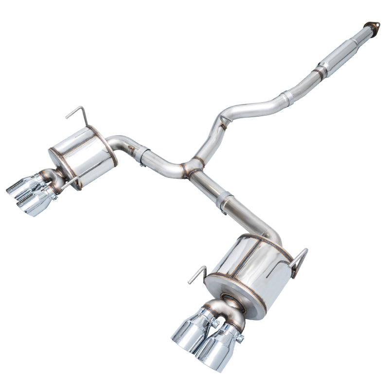 AWE Tuning Subaru STI VA / WRX GV / STI GV Sedan Touring Edition Exhaust - Chrome Silver Tip (102mm)