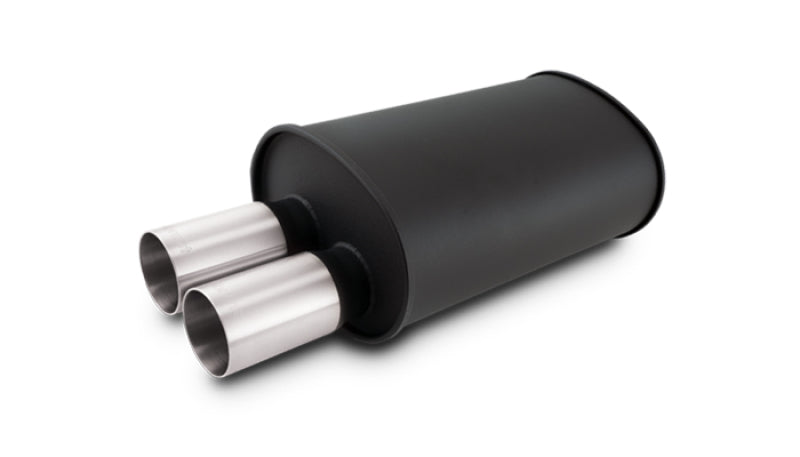 
                      
                        Vibrant Streetpower Flat Blk Muffler 9.5x6.75x15in Body Inlet ID 3in Tip OD 3in w/Dual Straight Tips
                      
                    