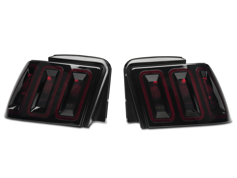 
                      
                        Raxiom 99-04 Ford Mustang Excluding 99-01 Cobra Icon LED Tail Lights- Black Housing (Smoked Lens)
                      
                    