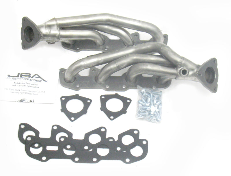 
                      
                        JBA 00-04 Toyota 4.7L V8 1-1/2in Primary Raw 409SS Cat4Ward Header
                      
                    