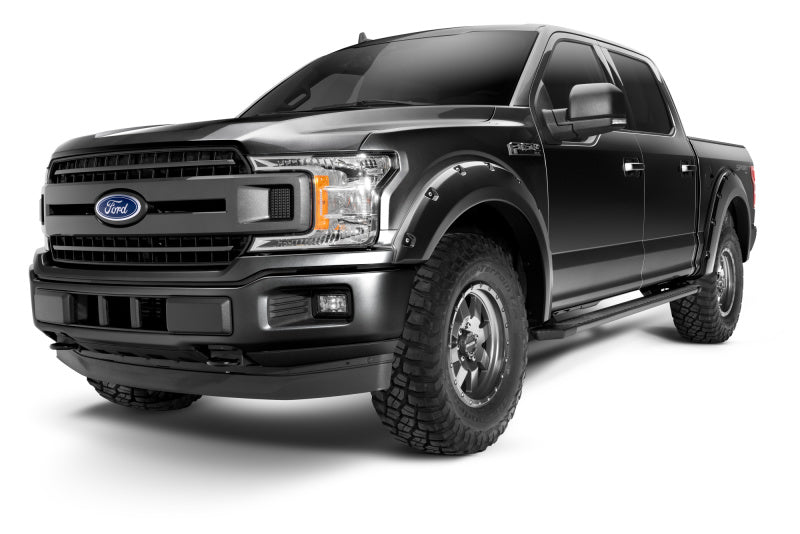 Bushwacker 18-20 Ford F-150 (Excl Models w/Tech Pkg) Pocket Style Flares 4pc - Agate Black Met