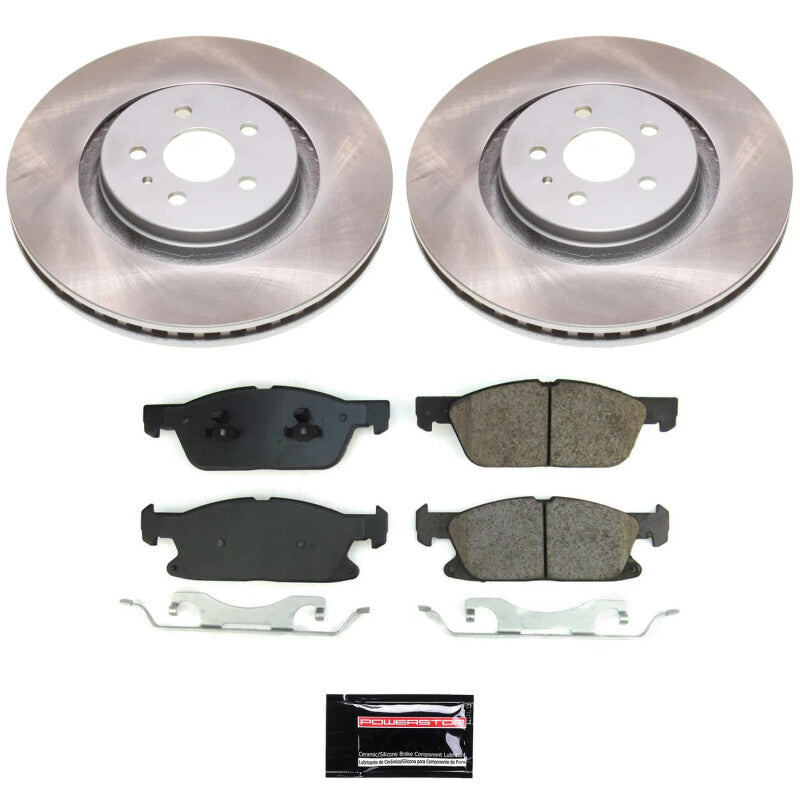 Power Stop 17-20 Lincoln MKZ Front Semi-Coated Rotor Kit