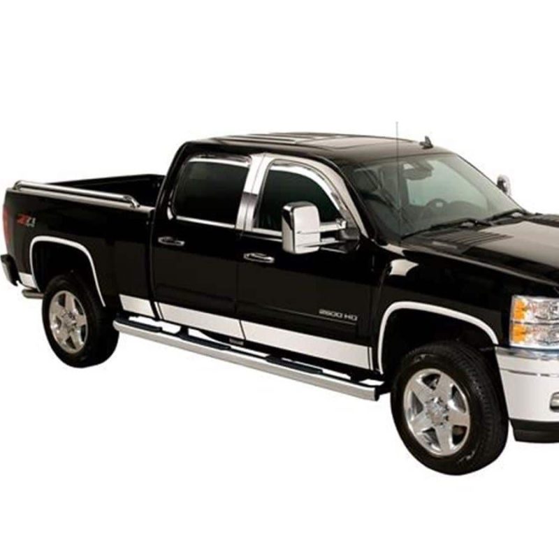 Putco 07-13 Silverado Crew Cab 6.5 Short Box - 6in Wide - 14pcs Stainless Steel Rocker Panels