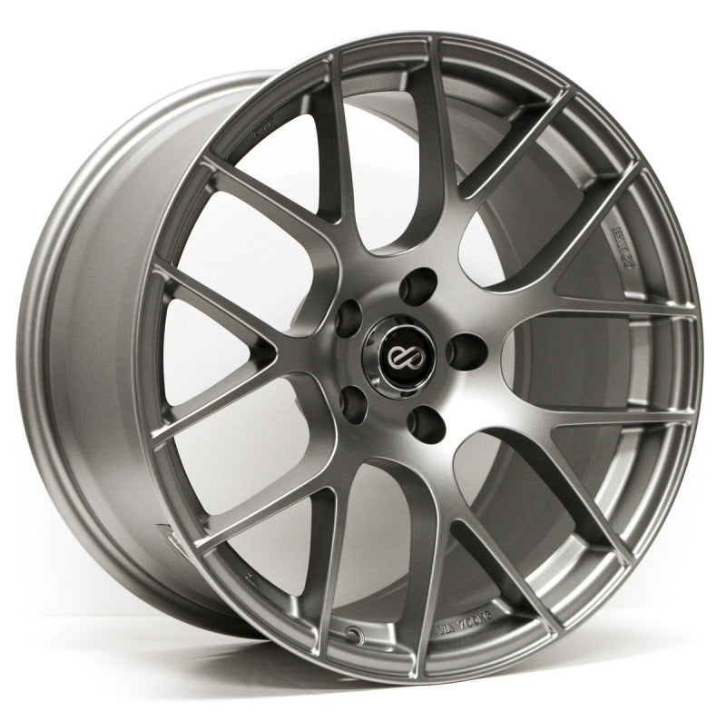 Enkei Raijin 18x8 45mm Offset 5x114.3 Bolt Pattern 72.6 Bore Dia Titanium Gray Wheel *Min Qty 60*