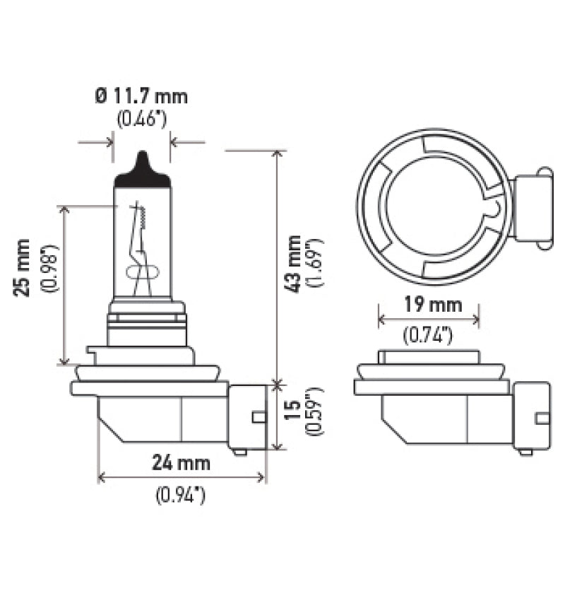 
                      
                        Hella H11 12V 55W Xenon White XB Bulb (Pair)
                      
                    