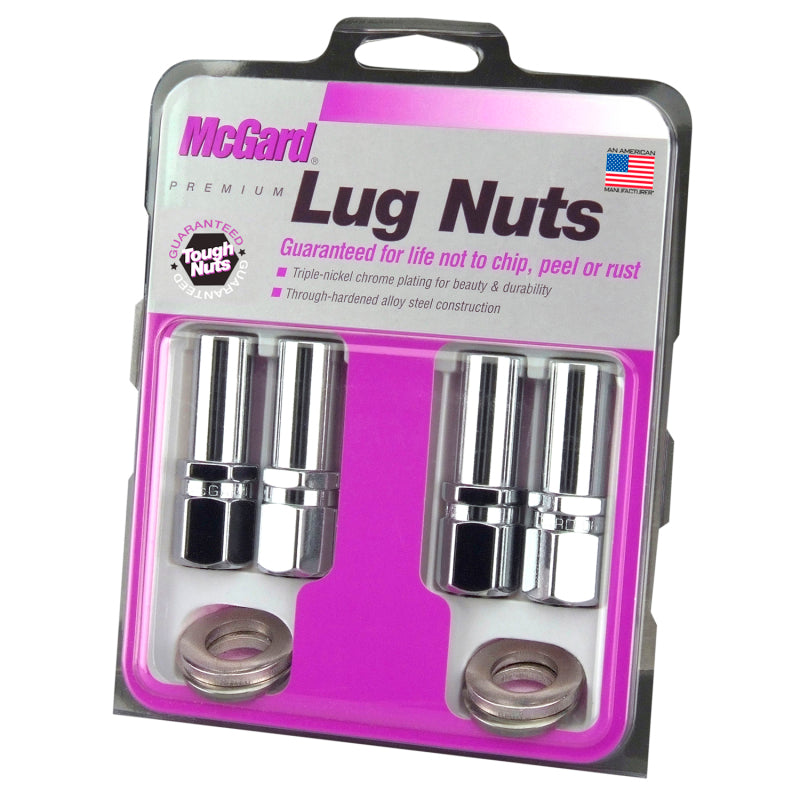 
                      
                        McGard Hex Lug Nut (Drag Racing X-Long Shank) 1/2-20 / 13/16 Hex / 2.475in. Length (4-Pack) - Chrome
                      
                    