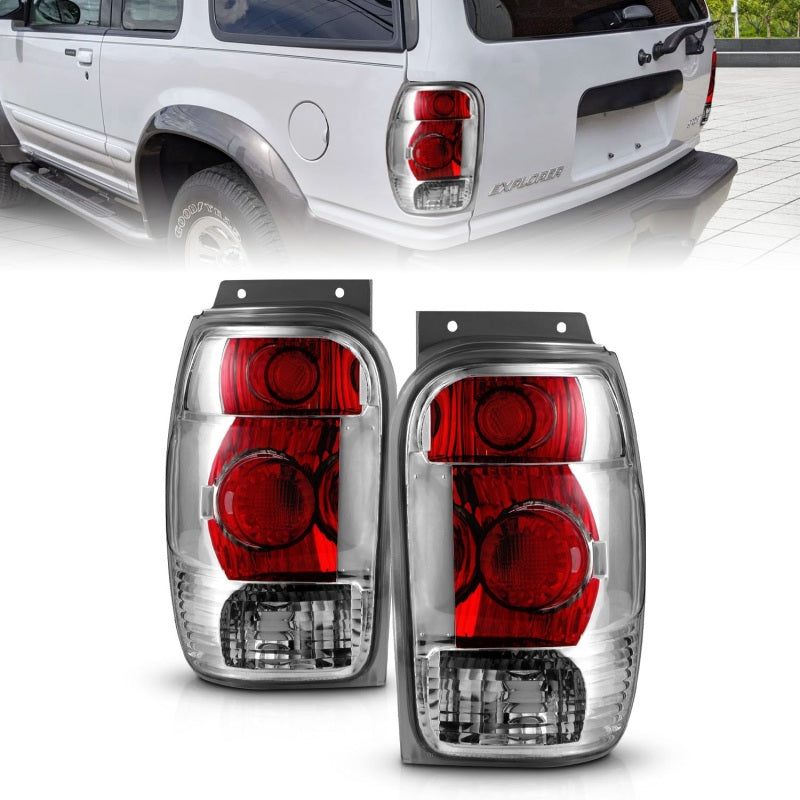 
                      
                        ANZO 1998-2001 Ford Explorer Taillights Chrome
                      
                    