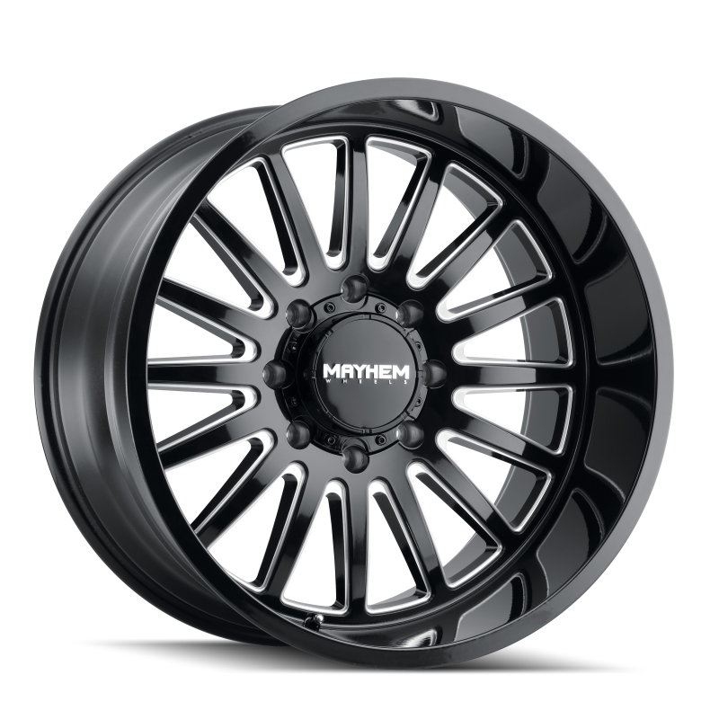 Mayhem 8114 Utopia 20x9 / 6x135 BP / 18mm Offset / 87.1mm Hub Black w/ Milled Spokes Wheel