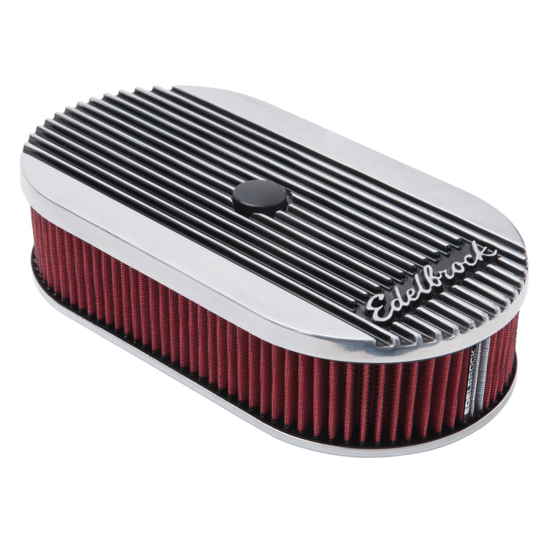 
                      
                        Edelbrock Air Cleaner Elite II Oval Single 4-Bbl Carb 2 5In Red Element Polished
                      
                    