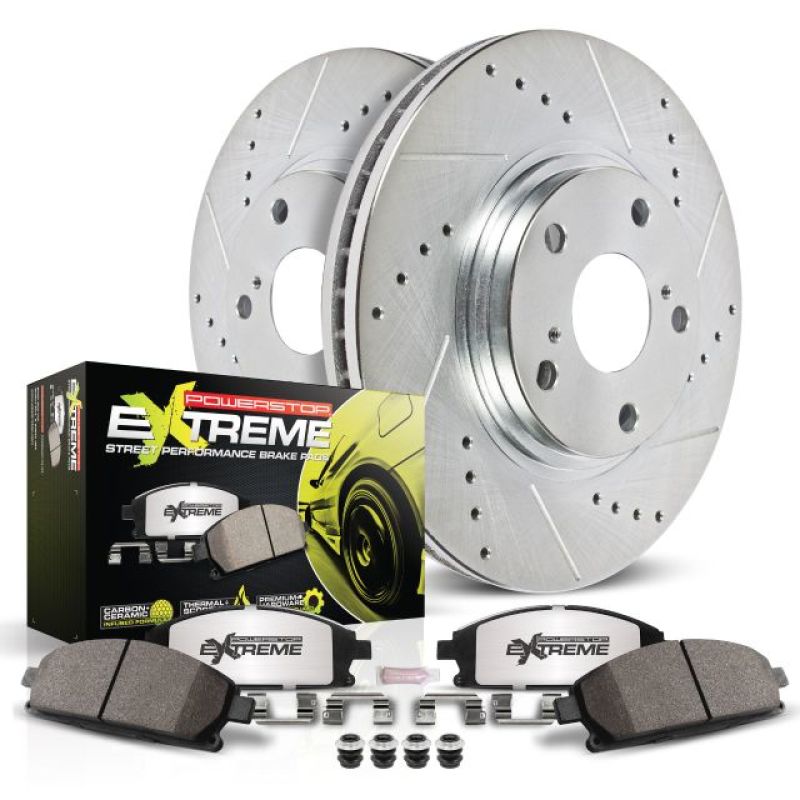 Power Stop 17-19 Fiat 124 Spider Rear Z26 Street Warrior Brake Kit