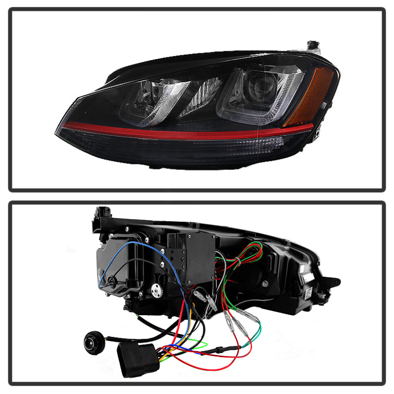 
                      
                        Spyder Volkswagen Golf VII 14-16 Projector Headlights DRL LED Red Stripe Blk PRO-YD-VG15-RED-DRL-BK
                      
                    